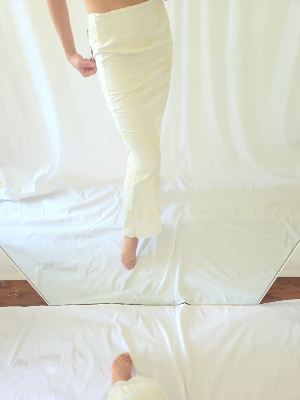 Meshki Cream Maxi Skirt